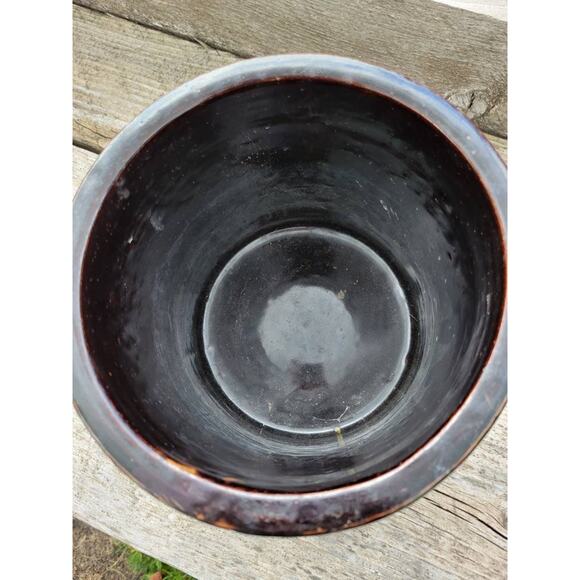 Vintage 2 Gallon Brown Crock, Farmhouse Primitive, Country Kitchen - Picture 3 of 6